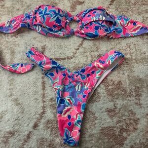 SHEIN, Blue and pink bikini